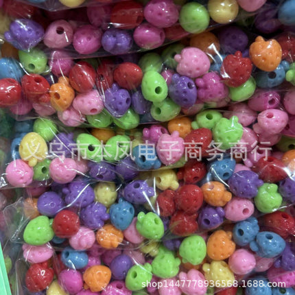 solid color color beads diy bracelet string loose beads material children beaded handmade keychain jewelry accessories