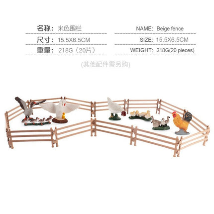 Animal Jurassic simulation farm scene sand table decoration fence large door frame dinosaur model toy