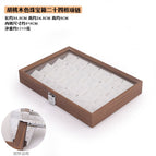 Walnut white leather 24-grid pendant box
