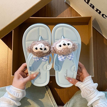 Gorgeous Cartoon-Style Cute Shirley Flip-Flops for Girls, Summer 2025 New Trendy Internet Celebrity Slippers, Non-Slip