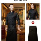 Black Top Long Sleeve Black VL902 Long Apron / M