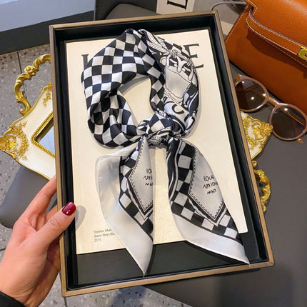 70cm Imitation Silk Square Scarf Fashion All-match Silk Scarf Professional Scarf Korean Style Neck Protection Scarf Decorative Small Square Scarf
