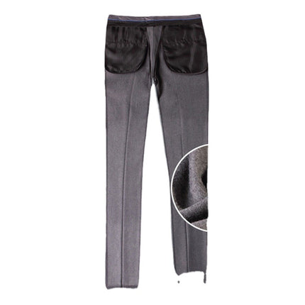 Fleece-Lined Men's Dress Pants, Cold-Resistant, Professional, Fashionable, Wrinkle-Free, Business, Warm, Straight-Leg, Wholesale, Winter Business Pants