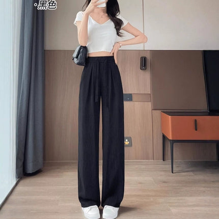 Breathable Anti-Mosquito Pants Yamamoto Pants Women's Thin High-Waist Casual Spring and Autumn Lazy Style Wide-Leg Pants Straight Pants