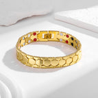 Gold 1.2cm wide small football hexagon