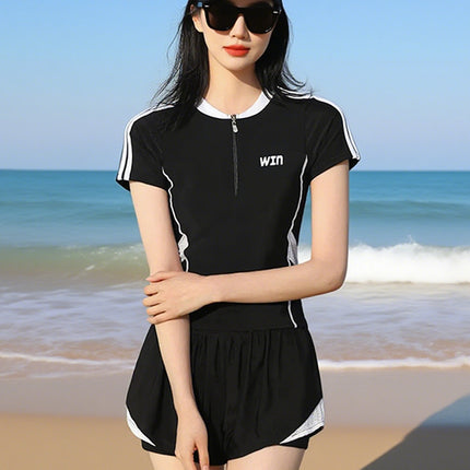 Women's Swimsuit Hot Spring 2025 New Split Slimming Look Belly-Covering Conservative Swimming Pool Special Sports Boxer Swimsuit