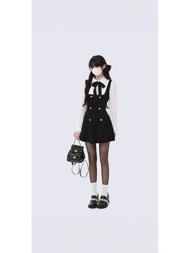 2024 new long sleeve dress women early autumn small fake two sweet hot girl dress