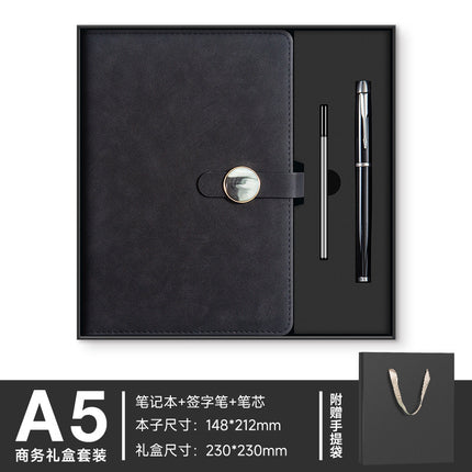 Business Notebook Gift Box Set, Notepad with Insulated Cup, Souvenir Gift, Customizable Logo, Simple Gift Box Packaging