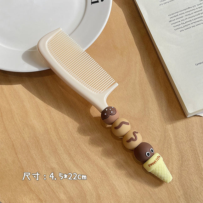 Cute Ice Cream Comb Home Student Children's Hair Comb Hair Comb Gift Portable Safe Straight Hair Comb