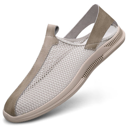 Men's new summer mesh shoes men's breathable cool shoes mesh shoes soft bottom breathable casual shoes lazy mesh men's shoes