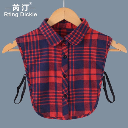 Winter Decorative Collar Women's Autumn and Winter All-match Shirt Collar Fake Collar Plaid Collar Point Collar Men's and Women's Casual Decorative Collar