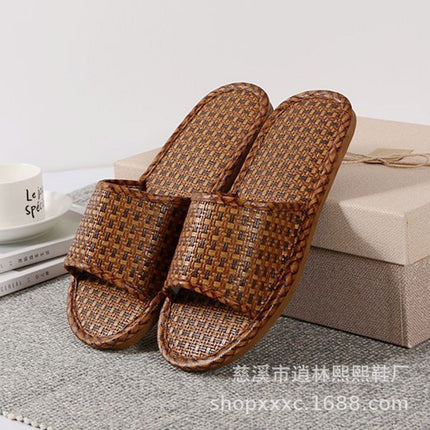 Summer Bamboo Woven Rattan Woven Sandals Street Stall Home Indoor and Outdoor Men and Women Couples Mat Slippers Wholesale