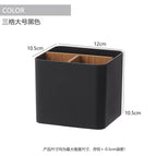 Pen holder large three grid black
