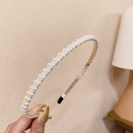 Internet Red Square Explosions Contrast Braid Head Band Wide Edge Non-Slip High-Level Hair Band 2023 New Style Hair Card for Women