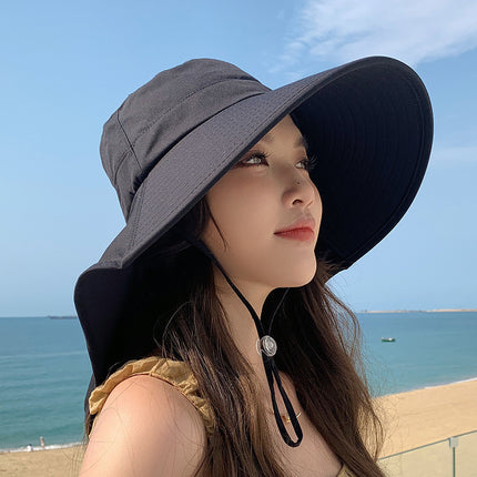 Women's Summer Brim Shawl Hat Thin Cycling Fisherman Hat Women's Face Covering Neck Protection Sun Protection Hat Anti-Uv Breathable Hat