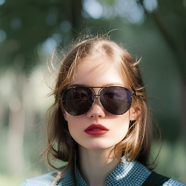 Toad-Shaped Sunglasses 2025 New Fashion Retro Sunglasses European and American Large Frame Women's Metal Sunglasses Ins
