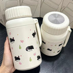 Cup comes with tea separator / 700ml [duck pear kitten] dazzling green handle
