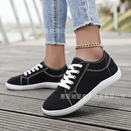 Amazon White Canvas Shoes Soft Sole Couple Wide Toe Sports Shoes Training Large Size Men's and Women's Shoes Wear-Resistant Gymnastics Shoes