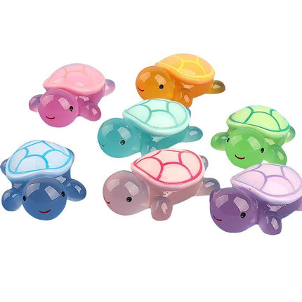 Luminous Flash Little Turtle Pair Touch Blind Bag Toy Children's Simulation Animal Small Gift Ornaments Blind Box Micro Landscape