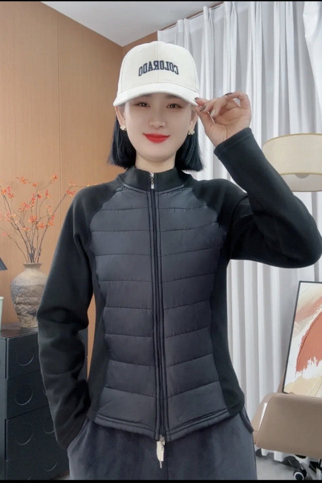 Yulan Spring Graphene Wool Cotton Jacket Women's Short Style 24 Slim Fit Yoga Sports Outdoor Warm Slim Short Style