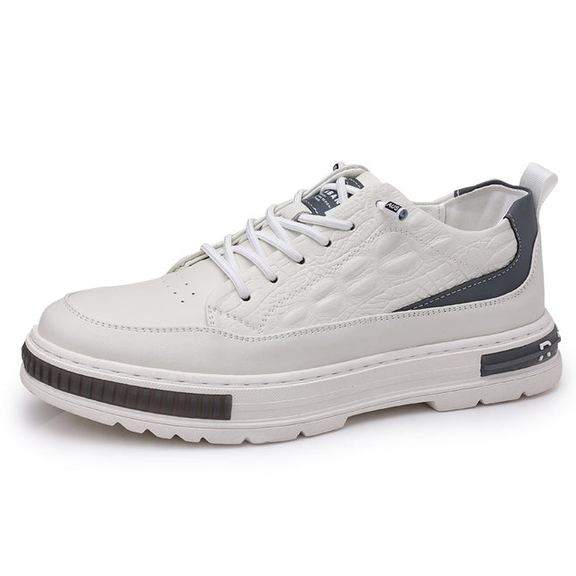 2023 new men's shoes sports casual inner height men's leather shoes small white shoes fashion trend men's shoes wholesale