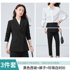 Black suit + pants + pearl white shirt / S