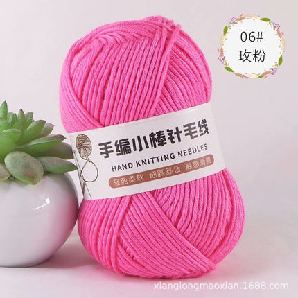 10 Strands of Hand-Knitted Small Stick Needles, Medium-Thick Woolen Knitting Wool, Hand-Knitted Men's and Women's Hats and Scarf Threads Wholesale