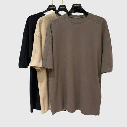 SUBHUMAN Men's Classic Basic Big Brand Minimalist Men's and Women's Three-Dimensional Cutting High Luxury Round Neck T-Shirt