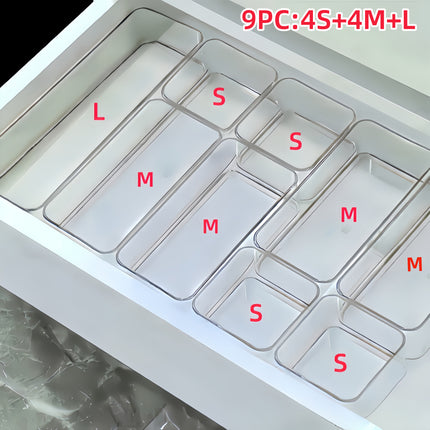 Cross-Border Drawer Partition Storage Box Dressing Table Built-In Cosmetics Storage Box Acrylic Transparent Desktop Organization Box