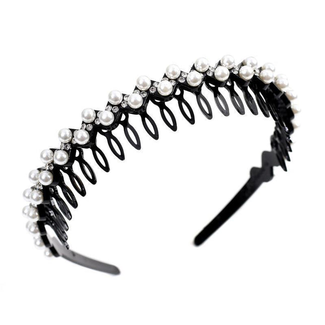 Wholesale Internet celebrity toothed non-slip headband hair band women's hairpin hair clip headdress women's all-match rhinestone hair pressing hair ring