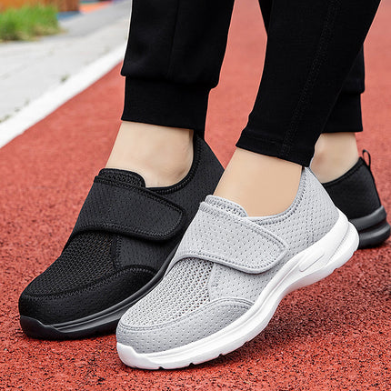 Widened Walking Shoes for the Elderly, Summer Fly-Woven Mesh, Lightweight, Fashionable and Simple Rehabilitation Shoes, Fashionable Mother's Shoes, Elderly Shoes