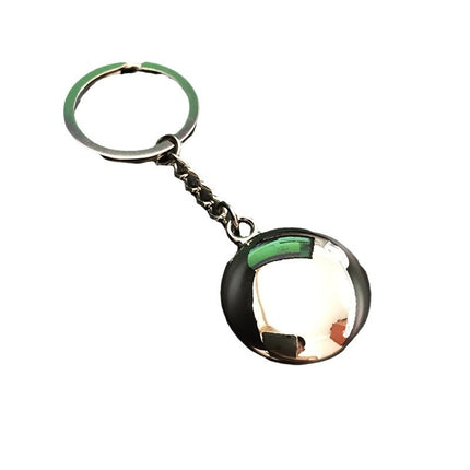 Wholesale men's rudder compass keychain creative small gifts key ring lettering LOGO advertising gifts