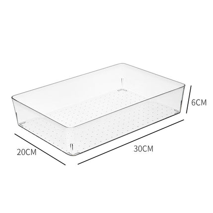 T2219 desktop storage box divided kitchen tableware stationery finishing box transparent plastic desktop storage box