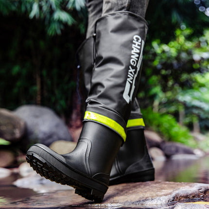 High-Top Rain Boots, Over-The-Knee Long Water Shoes, Half-Length Waist-High Wading Pants, Fishing Boots, Reservoir Waterproof Pants, Rain Boots, Non-Slip