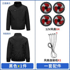 Black 12V Quad Fan / S/M
