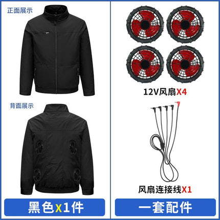 Cross-border New Smart Air-conditioning Clothing Jacket Clothes with Fan Outdoor Work Uniform Labor Protection Duty Fan Clothing