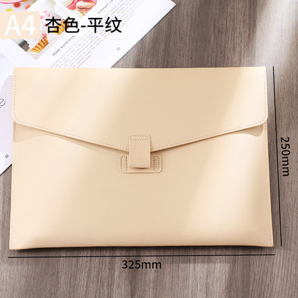 Cross-Border A4 Pebbled Leather Document Bag Business Office Large-Capacity Stationery Bag Contract Information Storage File Bag
