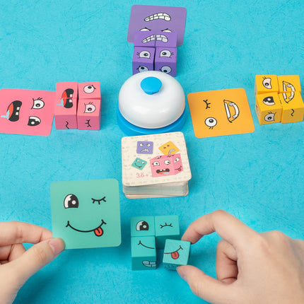 Cross-Border Children's Educational Interactive Expression Rubik's Cube Challenge Parent-Child Interactive Expression Matching Game Wholesale Cartoon