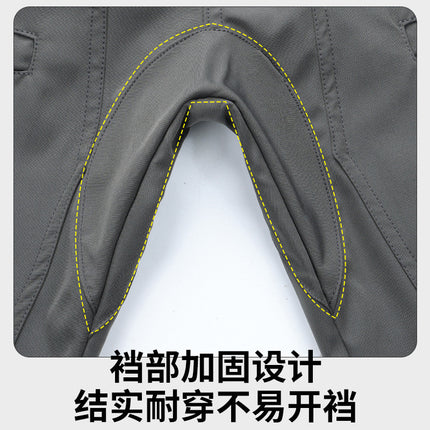 Outdoor assault clothing overalls suit men's spring and autumn elastic tooling labor protection clothing wear-resistant camouflage clothing hooded training clothing