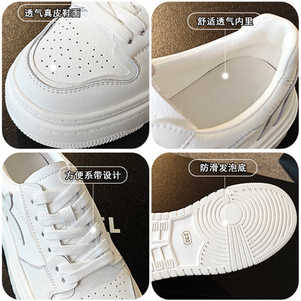 White Sneakers with Hidden Height Increase for Women, Suitable for Petite Individuals, 2026 Summer New Style, Thick-Soled, Lightweight, Versatile Shoes, Casual Sneakers for Women