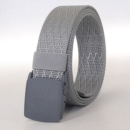 Casual Smooth Buckle Nylon Belt Men and Women Thickened POM Security Jacquard Pants Belt Tactical Wholesale All-match