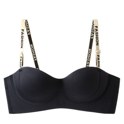 Half Cup Underwear Women's Small Chest Push-up Show Anti-sagging No-mark Sexy Strapless Anti-slip Summer Bra