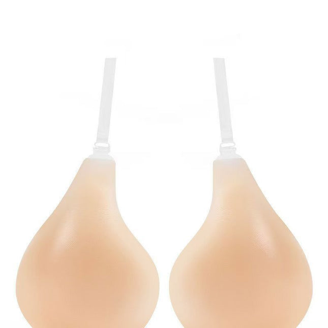 Silicone Breast Patch Spoon-Shaped Cross-Border Popular Women's Halter Neck Breast Lift Sling Invisible Bra Big Breast Breast Patch