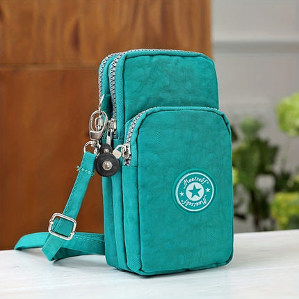 2020 Korean style mobile phone bag women's mobile phone bag packaging zipper printed small bag summer shoulder bag women's crossbody