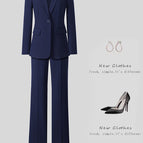 9307 blue suit + straight pants / 4 XL