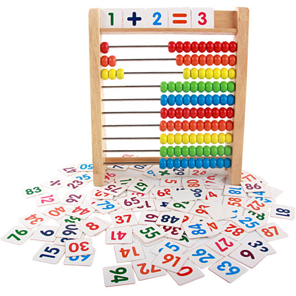 Five-gear counter primary school students' first and second grade mathematics teaching aids, counting tools, arithmetic, ten thousand five-element calculation framework learning tools