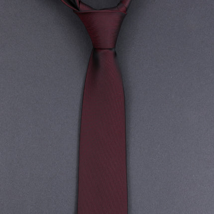 Burgundy Groom Wedding Burgundy Groomsman Formal Business Zipper Knot-Free Men's Tie Wedding