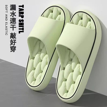 Slippers for Women, Summer Couples, Indoor Home Bathroom Bathing, Leaking, Non-Slip, Thick-Soled, Shit-Stepping Household Sandals, Slippers for Men