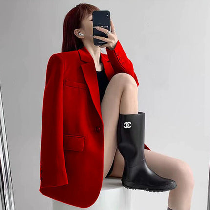 Light Luxury Small Suit for Women 2026 Spring New Light Luxury Gray Commuter Suit Niche Design Stylish Jacket