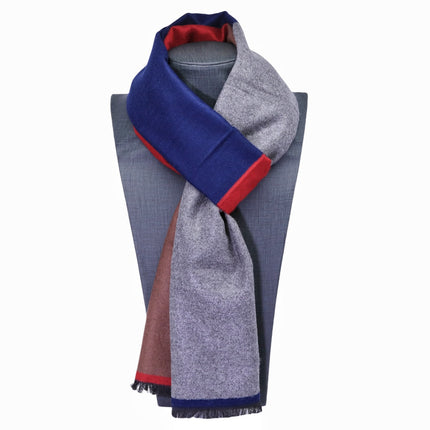 2024 new autumn and winter scarf simple fashion men's warm cold scarf windfall casual business style scarf